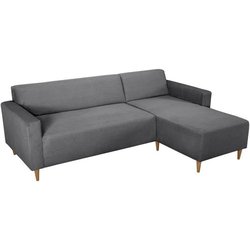 Festes, wendbares Ecksofa  4 Sitze  BOB  Anthrazitfarbener Cord  1