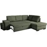 Wendbares Ecksofa - 4/5 Sitze - MITCHELL - Khakifarbener Cordstoff - A