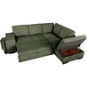 Wendbares Ecksofa - 4/5 Sitze - MITCHELL - Khakifarbener Cordstoff - A