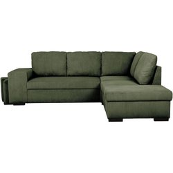 Wendbares Ecksofa - 4/5 Sitze - MITCHELL - Khakifarbener Cordstoff - A