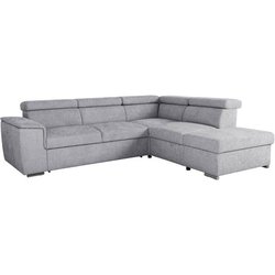 Wendbares Ecksofa mit Schlaffunktion  5-Sitzer  DAYTONA  Silberner 