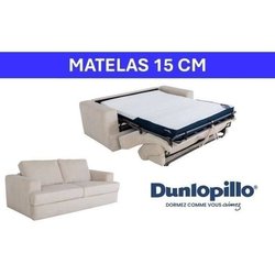 Express-Schlafsofa  3 Sitze  IGOR  Cordstoff  Perle  15 cm Matrat