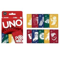 UNO - Gioco di carte Ruby Red - 80° anniversario Mattel - Per tutta la