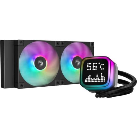 Wasserkühlung AIO - DEEPCOOL LP240 - 2x 120 mm ARGB-Lüfter - Schwarz