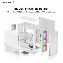 PC-behuizing zonder voeding - DEEPCOOL CH560 DIGITAL (wit) - Medium to