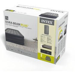 INTEX Deluxe kussensteun verhoogd opblaasbaar bed 64132ND