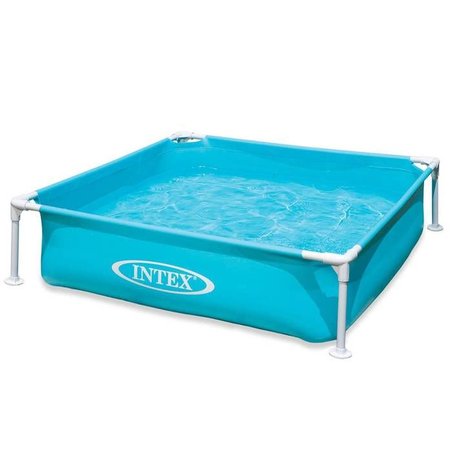 Piscina metálica INTEX Tangy - Cuadrada - Turquesa