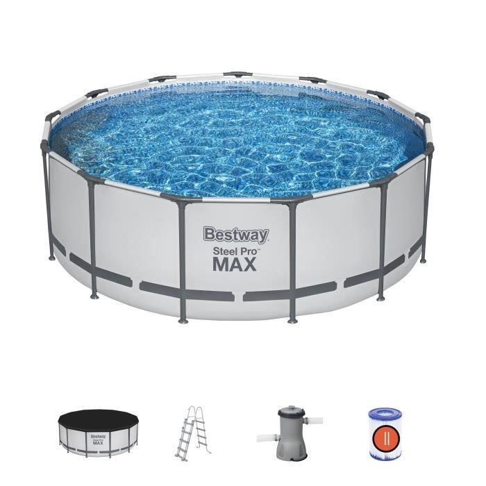 BESTWAY Aufstellpool-Set für Röhrenpools  Steel Pro Max  396 x 122 