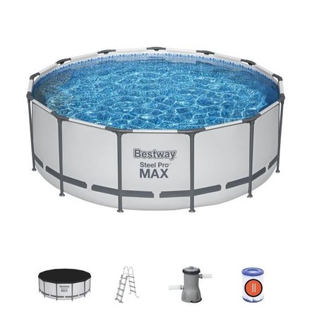 BESTWAY Aufstellpool-Set für Röhrenpools  Steel Pro Max  396 x 122 