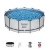BESTWAY Aufstellpool-Set für Röhrenpools  Steel Pro Max  396 x 122 