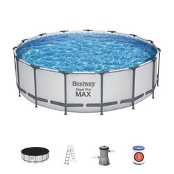 Piscine hors sol tubulaire - BESTWAY - Steel Pro Max - 457 x 122 cm - 