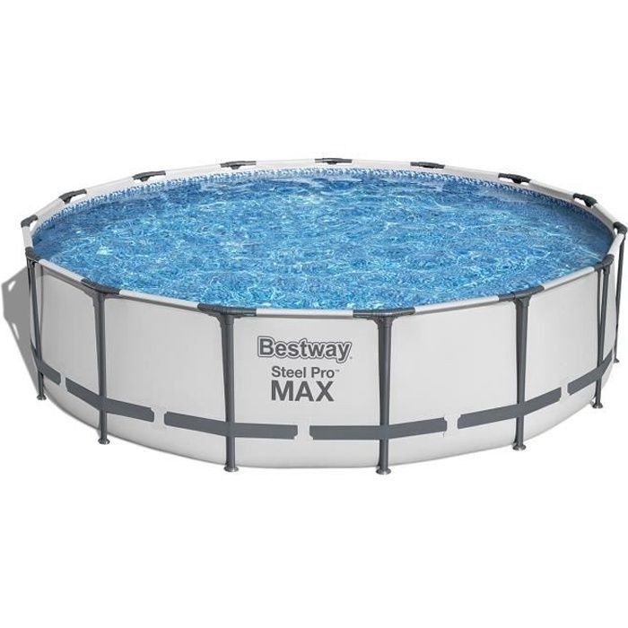 Kit Piscine hors sol tubulaire BESTWAY Steel Pro Max- 457 x 107 cm - 