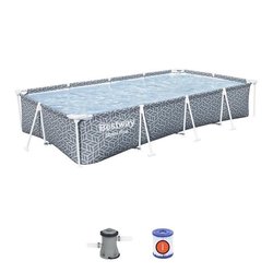 BESTWAY buisvormige bovengrondse zwembadset - Steel Pro - 366 x 201 x
