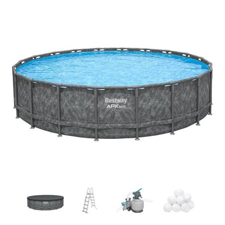 BESTWAY Aufstellpool-Set für Röhrenpools  APX 365  610 x 132 cm  r