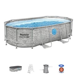 BESTWAY Aufstellpool-Set für Röhrenpools  Steel Pro MAX  427 x 250 