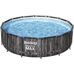 BESTWAY Steel Pro Max runder oberirdischer Pool - Holzeffekt - 427 x 1