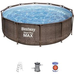 Kit Piscine hors sol tubulaire BESTWAY Steel Pro Max - 366 x 100 cm -