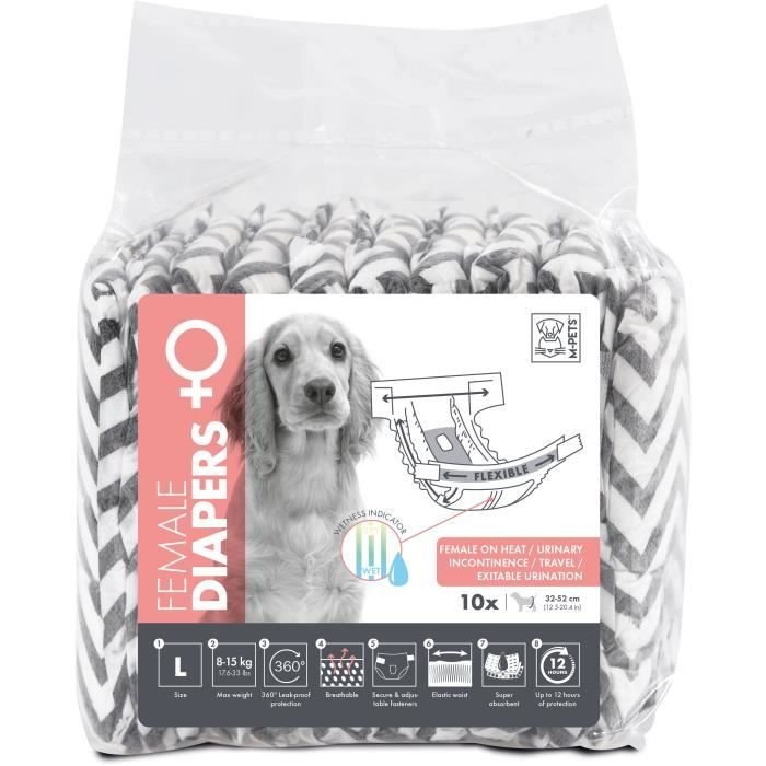 Hundewindeln  M HAUSTIERE  WINDELN weiblich L x10  Taillenumfang 32