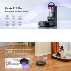Robot aspirapolvere - EUREKA - E20 Plus - 8000 Pa - 65 dB(A) in modali