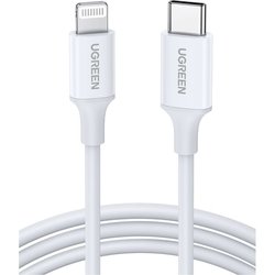 Câble Lightning - UGREEN - Silicone - USB-C - 1 m - Blanc