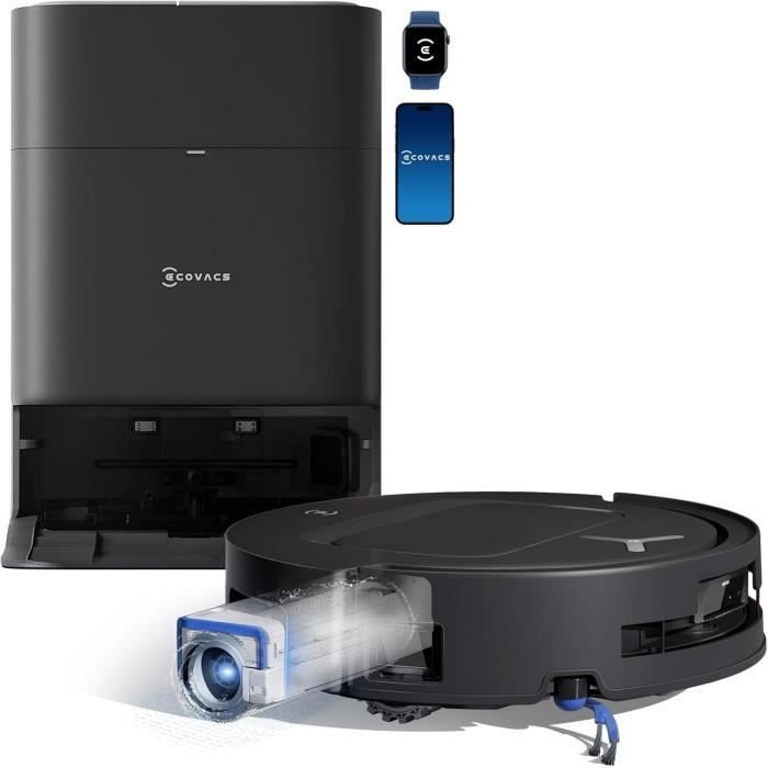 ECOVACS T80 OMNI - Robotstofzuiger en dweil - 18.000 Pa - Directe auto