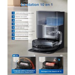 ECOVACS T80 OMNI - Robotstofzuiger en dweil - 18.000 Pa - Directe auto