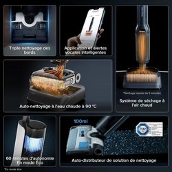 ROBOROCK F25 ACE COMBO - Aspirateur Laveur sans Fil 5-en-1 - Puissance