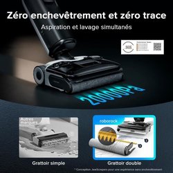 ROBOROCK F25 ACE COMBO - Aspirateur Laveur sans Fil 5-en-1 - Puissance