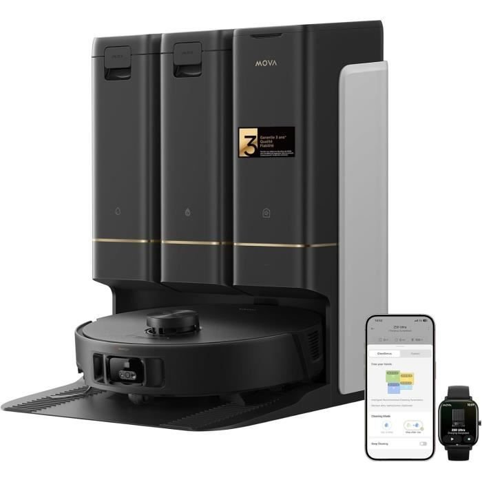 Aspirateur Robot Laveur - MOVA Z50 Ultra - Puissante Aspiration de 19 