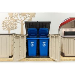 CHALET & GARDEN Sio Multifunktions-Gartenbox 1200L mit Flachdachheber