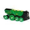 BRIO World - 33593 - Powerful Green Locomotive With Batteries - Wooden