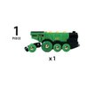 BRIO World - 33593 - Powerful Green Locomotive With Batteries - Wooden