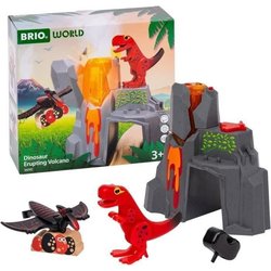 Vulcano in eruzione dei dinosauri Brio - Accessorio per il circuito de