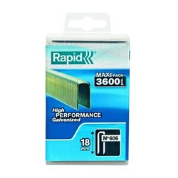Grapas RAPID 3600 nº 606 de 18 mm galvanizadas