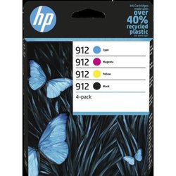 HP 912 Pack de 4 cartouches d encre noire, cyan, jaune et magenta auth