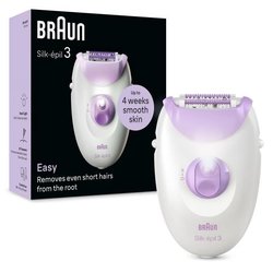 Epilatore elettrico con filo - BRAUN - SILK EPIL 3-000 - 2 velocità - 