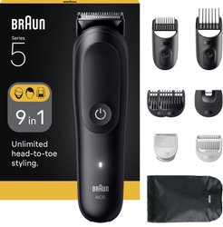 Hair and beard trimmer - BRAUN - AIO5540 - 120 min - 14 settings - Bla