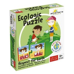Juegos educativos - GEOMAG - Puzzle ecológico Respeta la Tierra - Mini