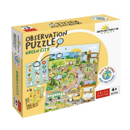 Lernspiele - GEOMAG - Beobachtungspuzzle Grüne Stadt - Ökologisches Pu