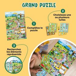 Lernspiele - GEOMAG - Beobachtungspuzzle Grüne Stadt - Ökologisches Pu