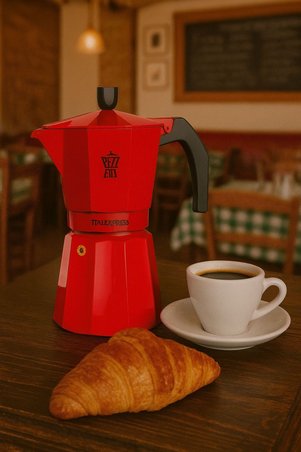Caffettiera italiana - PEZZETTI - ITALEXPRESS - Alluminio - 6 tazze - 