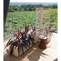 Jardinera rectangular Ethica 80 cm tiza