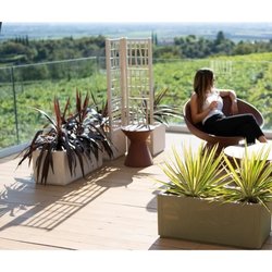 Ethica rectangular flower box 80 cm chalk