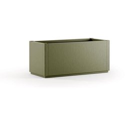 Rechteckiger Blumenkasten Ethica 80 cm grün