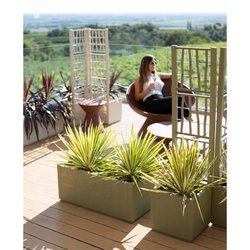 Ethica rectangular flower box 80 cm green