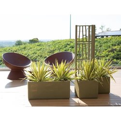 Jardinera Ethica rectangular 80 cm verde