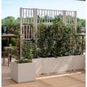 Jardinera Ethica rectangular 80 cm con enrejado de tiza