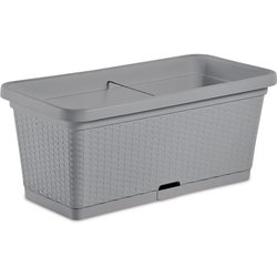 Jardinera STEFANPLAST NATURAL - 66 L - 80x40x34h cm - Gris piedra
