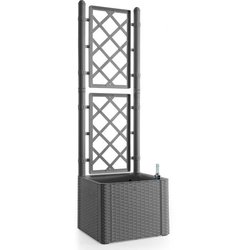 STEFANPLAST - Blumenkasten Deluxe - quadratisch mit Mesh steingrau - 4