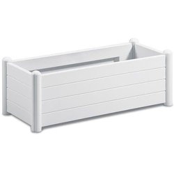 STEFANPLAST Rechthoekige bloembak - Houten afwerking - 100x43xH35cm - 